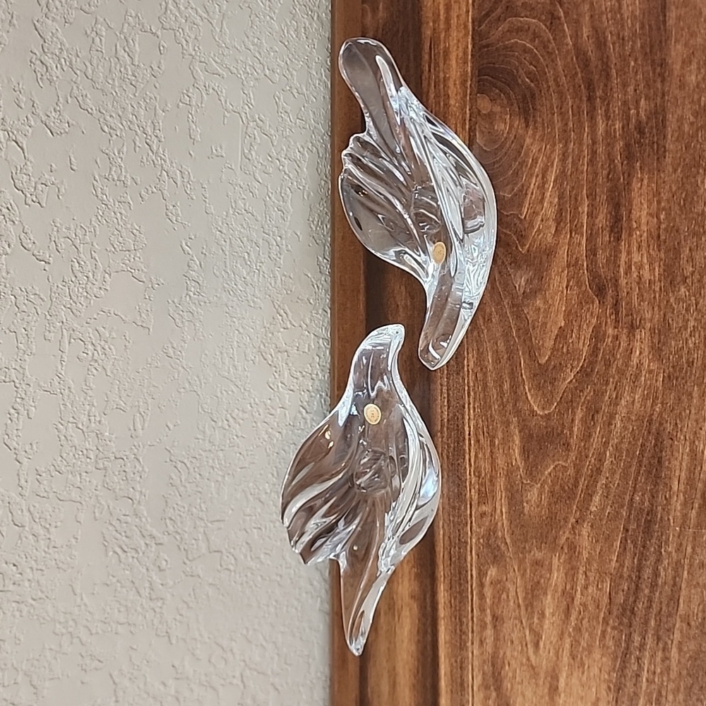 Crystal Dove Candle Holders Bleikristall Made in Germany Set of 2